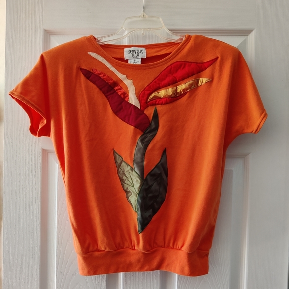 MEDIUM Cervelle Orange Knit Top & Skirt Set - Picture 7 of 11